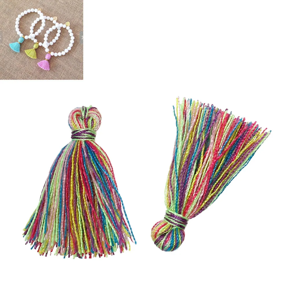 DoreenBeads хлопок шелковистая кисточка многоцветный 25 мм (1 &quot) длинный 4 шт | Дом и сад