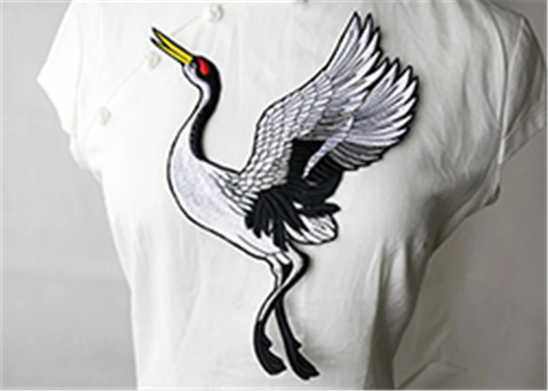 18x26 см нашивка с вышивкой в виде крана нашивки птицы для одежды одежда AC0786 | Дом и