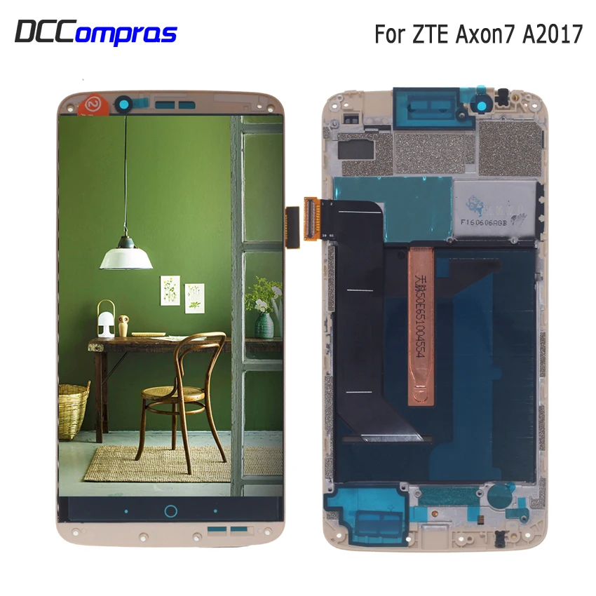 AMOLED для zte Axon 7 lcd с рамкой дисплея кодирующий преобразователь сенсорного экрана в сборе для zte A2017 A2017U A2017G Axon7 lcd