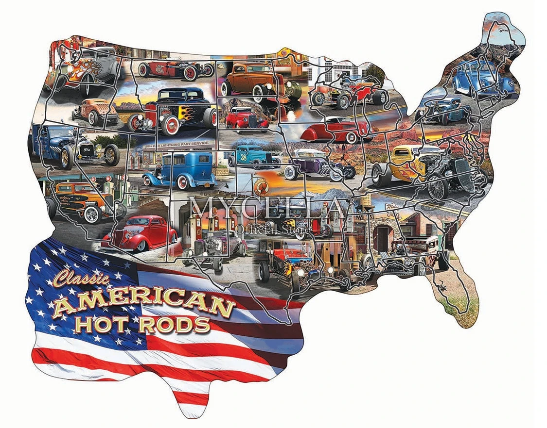

5D DIY Diamond Painting Maps Americana Crystal Embroidery Cross Stitch Needlework Diamond Mosaic Full Rhinestone Decor Gift