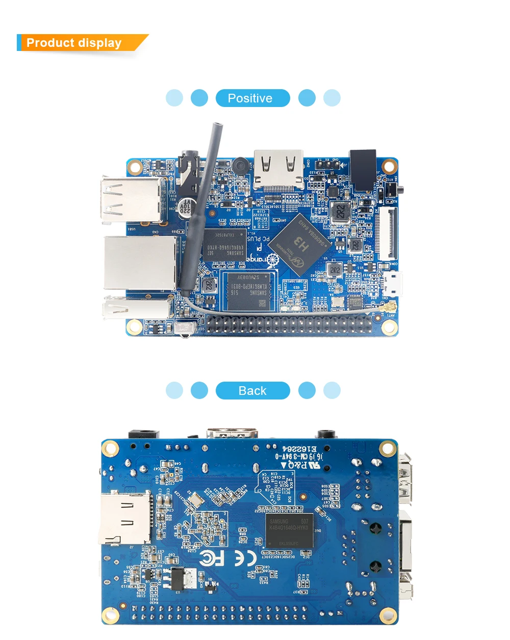 Оранжевый Pi PC Plus Набор 5: оранжевый Pi PC Plus+ прозрачный чехол ABS+ блок питания
