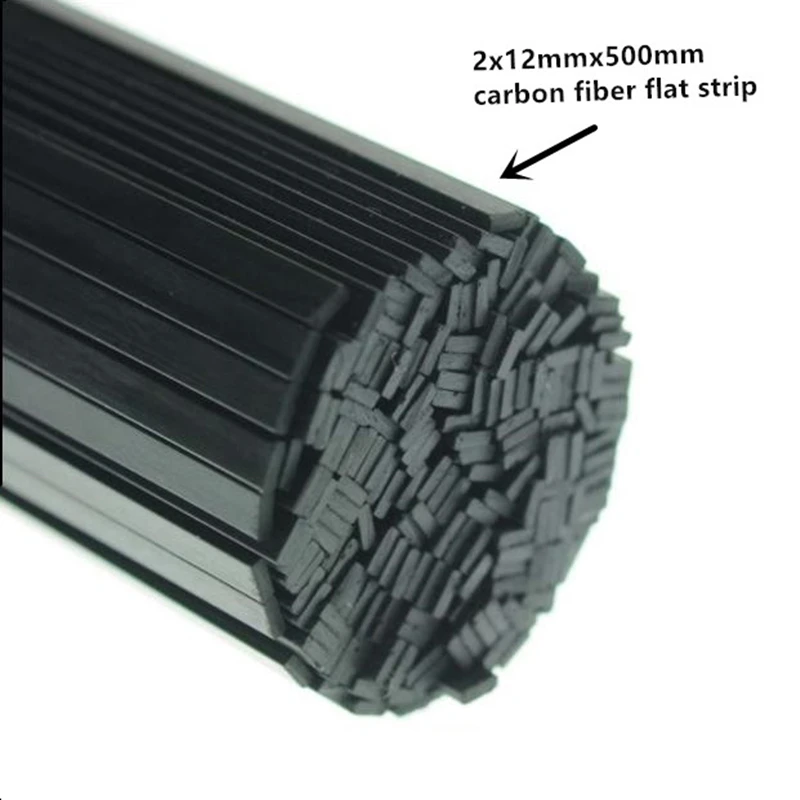 Фото 2 шт./лот материал из углеродного волокна плоская трубка 2x12mmx500mm Игрушки и хобби 2 шт./лот материал из углеродного волокна плоская трубка 2x12mmx500mm Игрушки и хобби