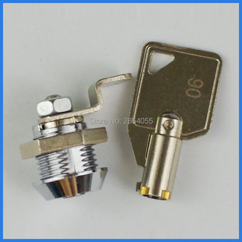 50 шт. 11 мм Мини цинковый сплав трубчатый ключ cam замок Стеклянный Замок шкафа с той