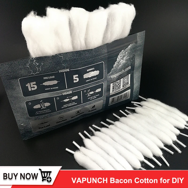 Оптовая продажа электронных сигарет Vape хлопок Vapunch для атомайзера RDA RTA бак