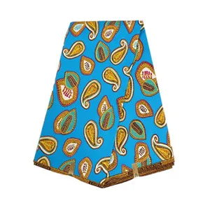 polyester Ankara Africa prints batik fabric real dutch wax tissu high quality 6yards fashion African sewing for party dress - Цвет: 10