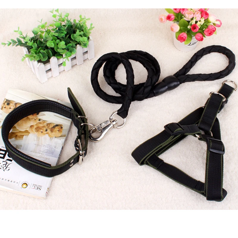 3 в 1 Нейлоновый Регулируемый поводок для собак|collar leash set|for puppyleash set |