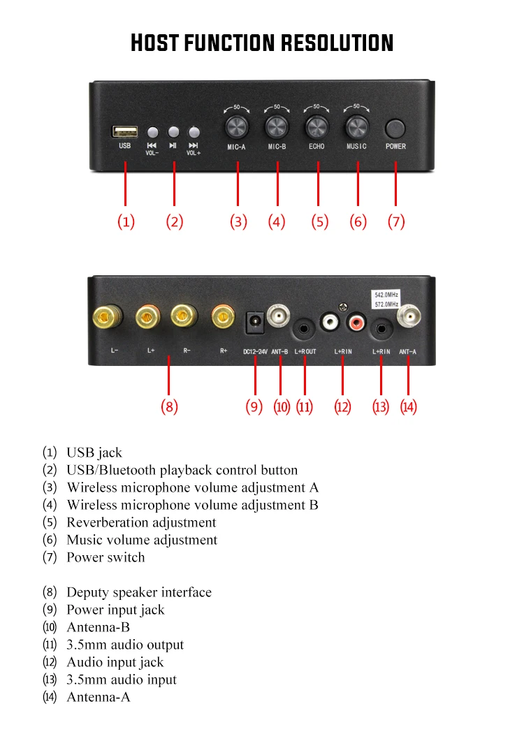 X6 портативный UHF Мини Bluetooth беспроводной микрофон усилитель с эхо бас и ВЧ многофункциональная система USB плеер