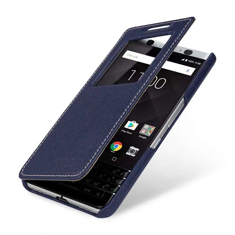 Чехол из натуральной кожи для Blackberry KEYone Window View, флип-чехол для телефона, чехол для Blackberry KEY one PRESS, чехол