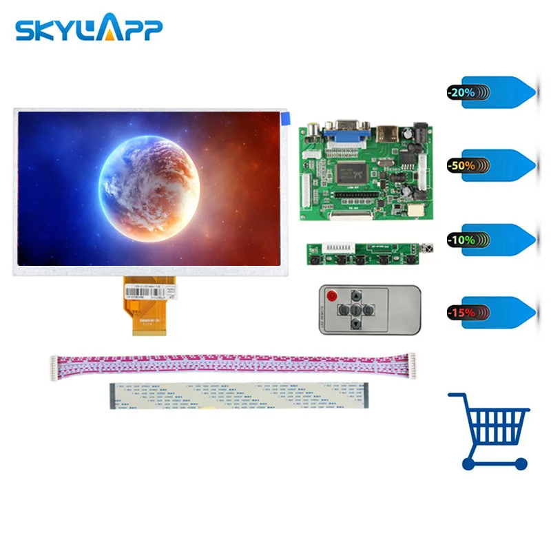 Skylarpu 7 дюймовый ЖК дисплей для INNOLUX Raspberry Pi экран TFT монитор AT070TN92 + комплект HDMI VGA