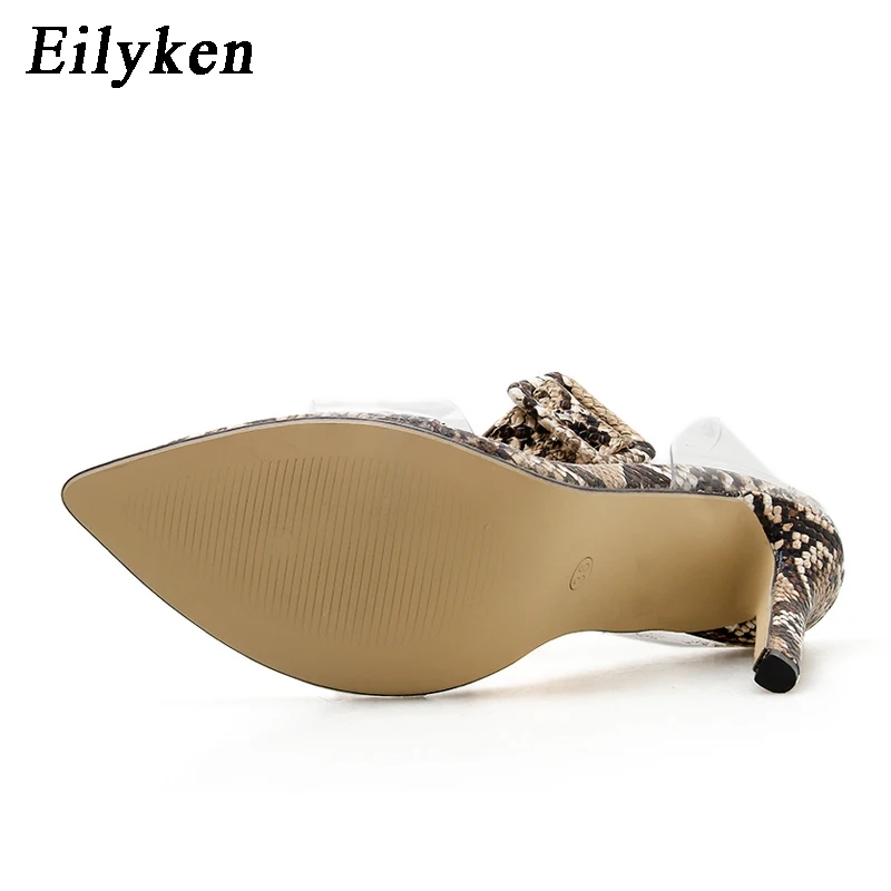 Eilyken/; прозрачные босоножки из ПВХ на ремешке с пряжкой; пикантные босоножки на высоком каблуке с острым носком; туфли-лодочки для вечеринок; распродажа 11 см
