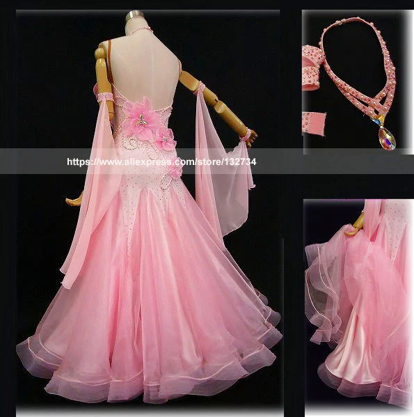 Новые платья для бальных танцев стандартный женский костюм выступлений гладкое