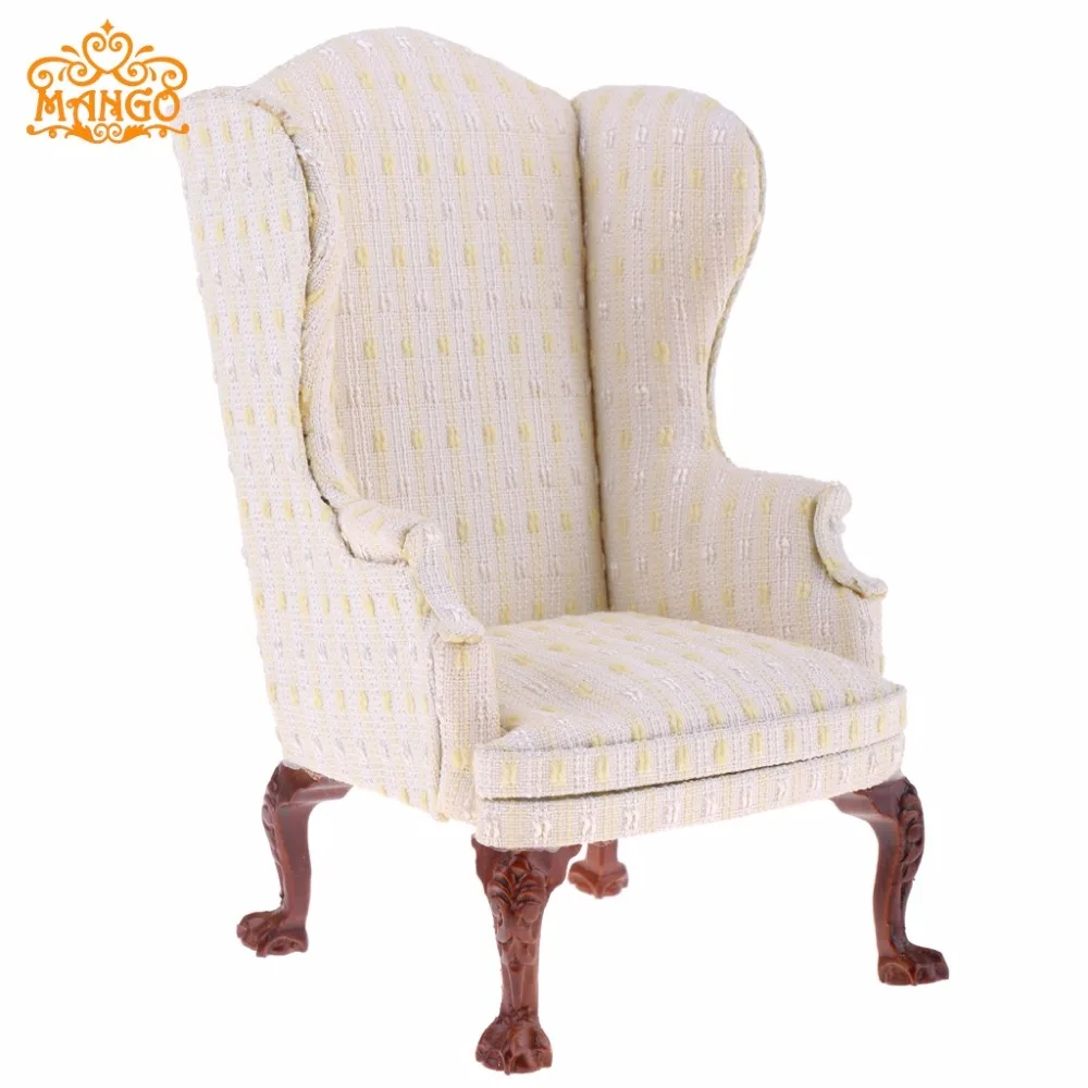 1/6 Dollhouse Living Room Furniture Wing Chair Single Couch Sofa for 1:6 Doll House Decor Kids Classic Birthday Gift Collect | Игрушки и