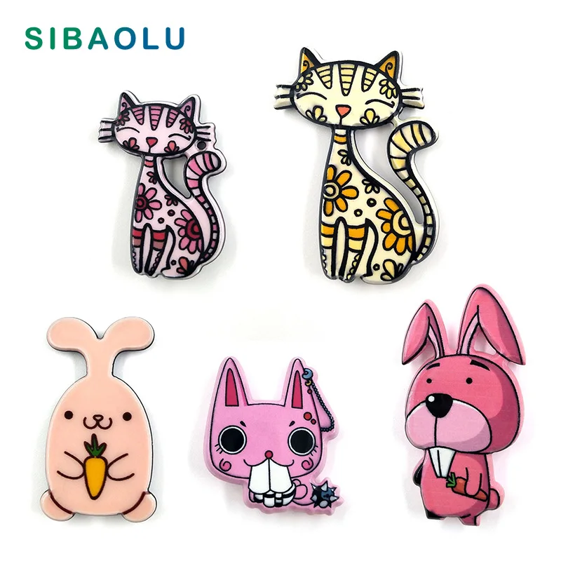 1 шт. кошка большие зубы кролики магниты на холодильник Мультяшные животные Белая