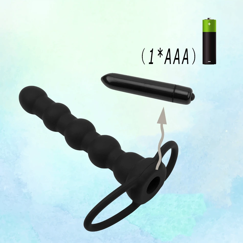 Male Prostate Massager Masturbation Vibrating Anal Plug Butt Adult Sex Toy for Men Gay Beads U160 | Красота и здоровье