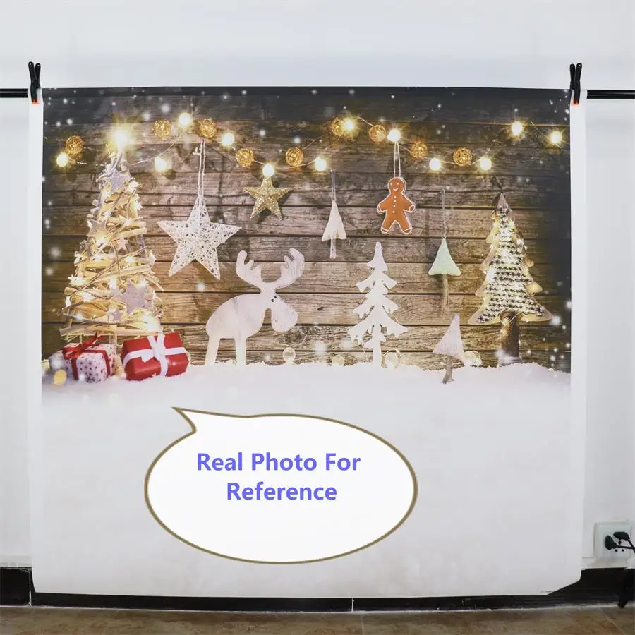 Laeacco Photo Background Christams Tree Deer Bulb Star Gift Doll Party Baby Portrait Photography Backdrop Photocall Studio | Электроника