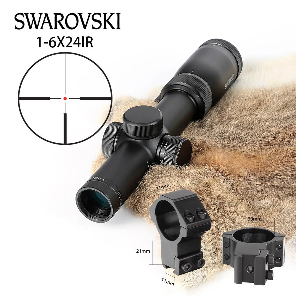 Имитация Swarovskl Riflescope 1-6x24IRZ3 F15 или F101 круг точка пунктуата дифференциации прицел стекло прицел Сделано в Китае - Цвет: F15 Reticle 11mm
