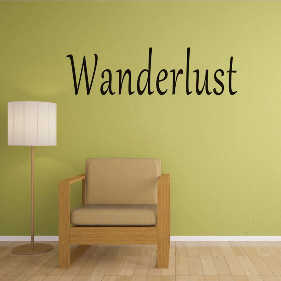 Wanderlust стены характер Стикеры для кафе Спальня окна двери украшения комнаты ПВХ