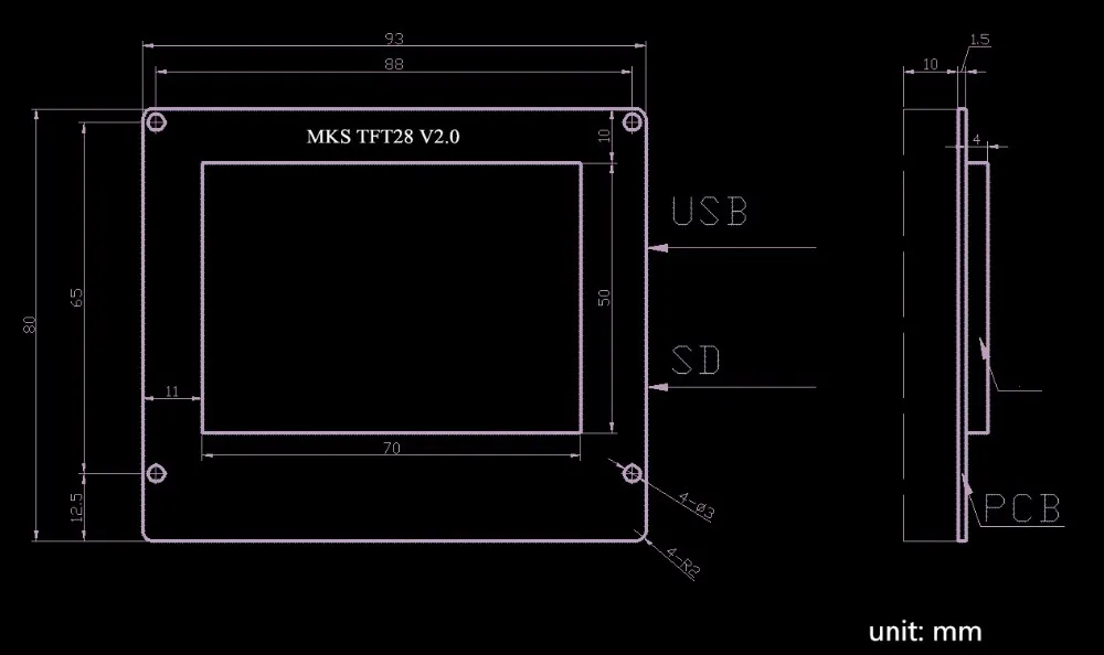 Блок управления 3d-принтером MKS BASE V1.6+ MKS TFT28 V4.0 сенсорный экран все в одном контроллер стартовый комплект imprimante Reprap панель