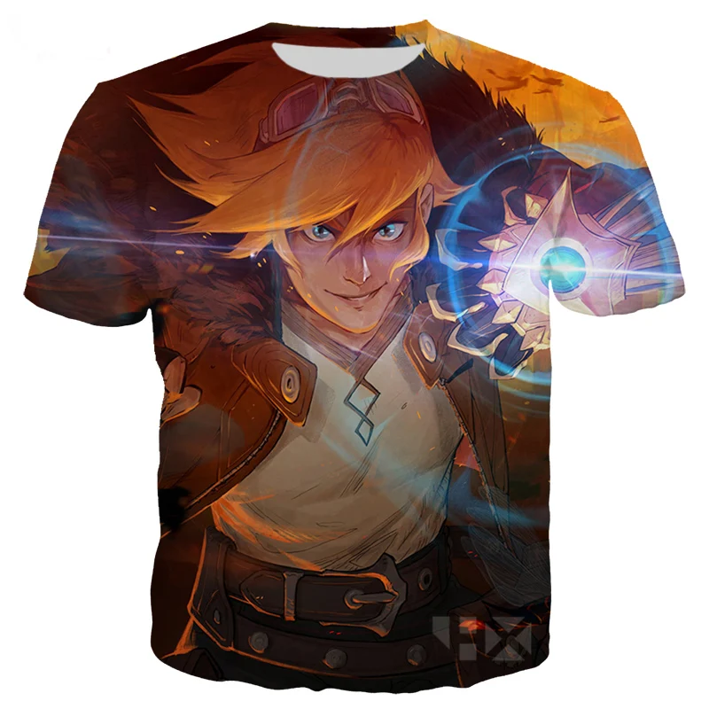 T Shirt 5 Игры Лига Легенд Футболка Мужская/женская одежда 3D принт герой кожи футболки Повседневный стиль Уличная Топы пуловер T96 - Цвет: T Shirt 5