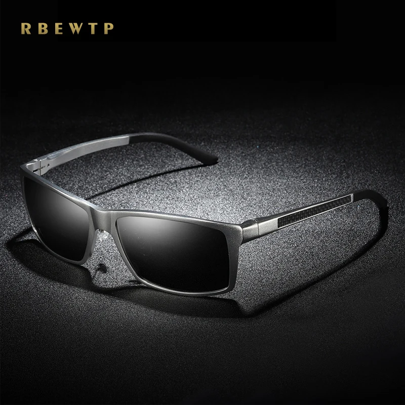 RBEWTP брендовые Квадратные Солнцезащитные очки мужские поляризованные для