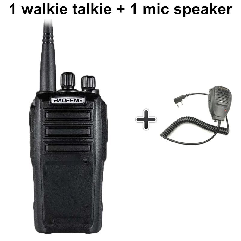Add a mic speaker Baofeng UV-6 портативная рация, Новое поступление, 8 Вт, 128 каналов, высокая мощность, долгий режим ожидания, UHF VHF, двухдиапазонное двухстороннее радио, Woki Toki CB радио - Цвет: Add a mic speaker