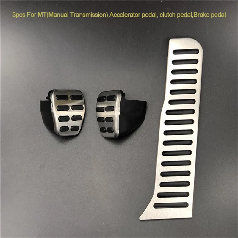 MT 3pcs Автомобильные аксессуары подножка газа педаль тормоза педаль сцепления для Skoda Octavia A5 роскошный для сиденья Altea Leon TOLEDO - Название цвета: MT 3pcs