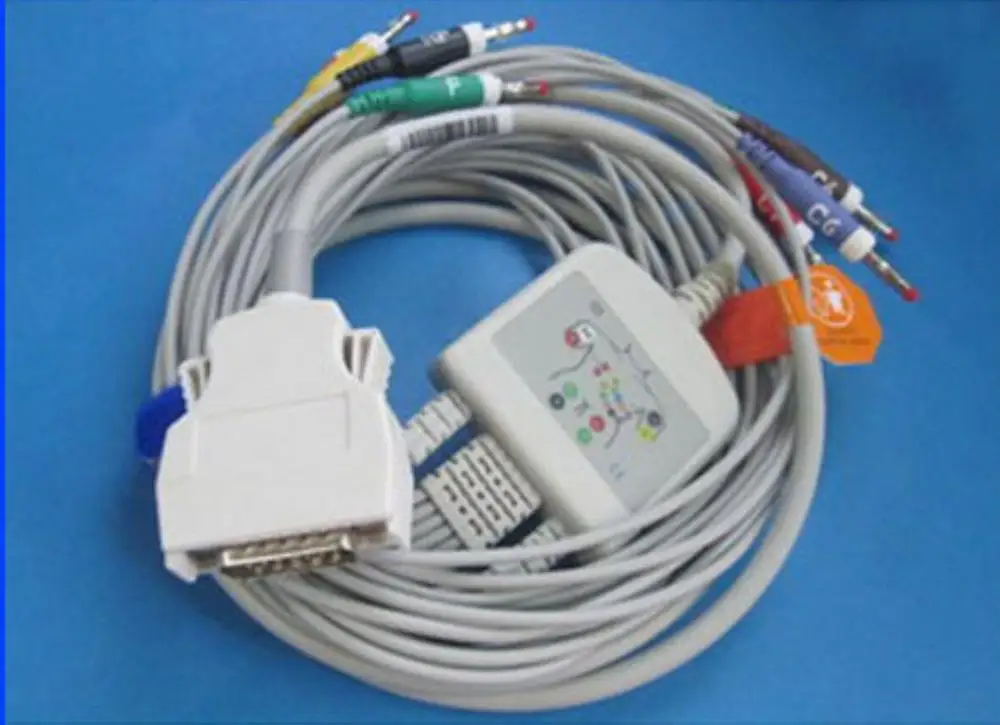 Для Mortara ELI 100 200 50 10 свинцовый 12-канальный цельный кабель для ЭКГ и свинцовых