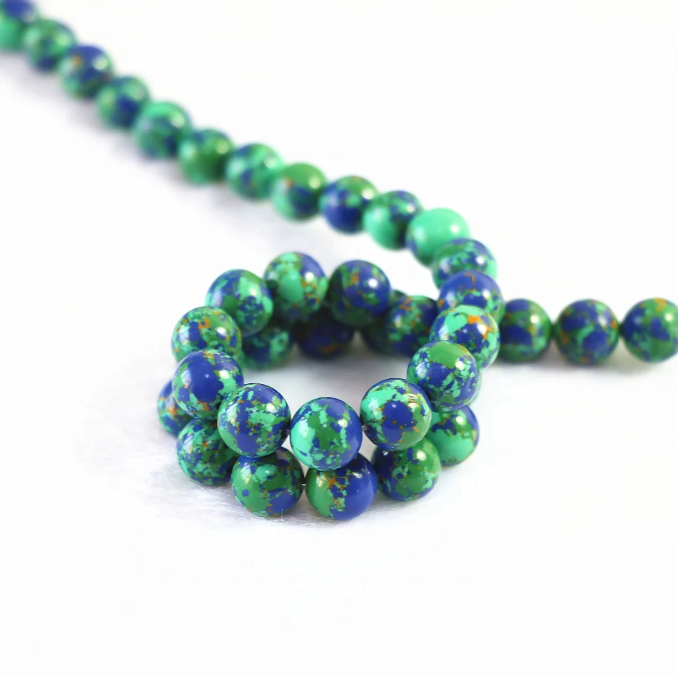 

Hot sale phoenix Lapis Lazuli stone 6mm 8mm 10mm popular round loose beads making men women Jewelry B136