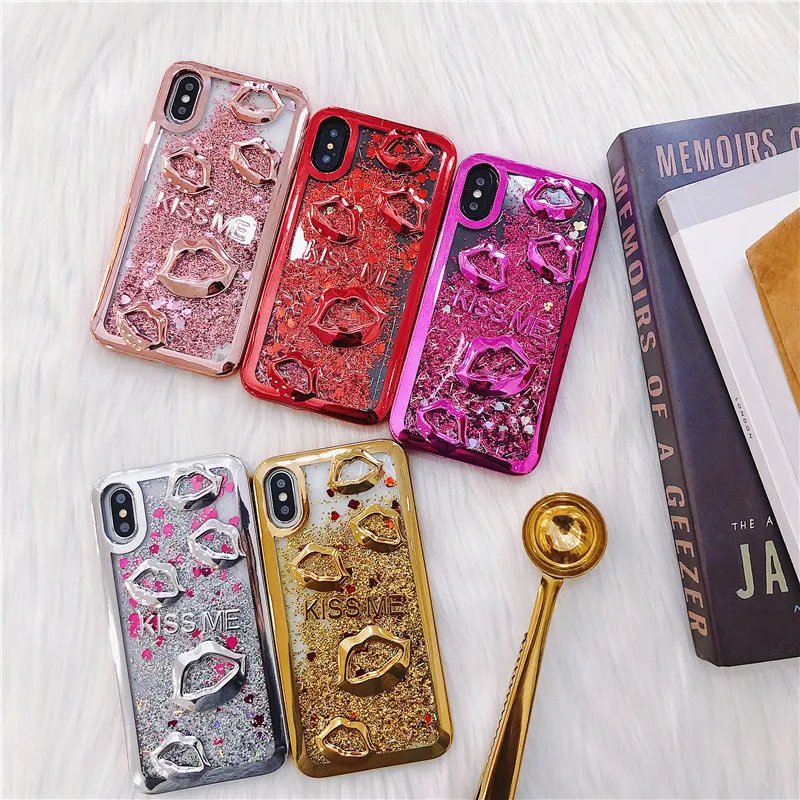 Роскошный мягкий блеск из ТПУ с гальваническим покрытием для губ Love Heart