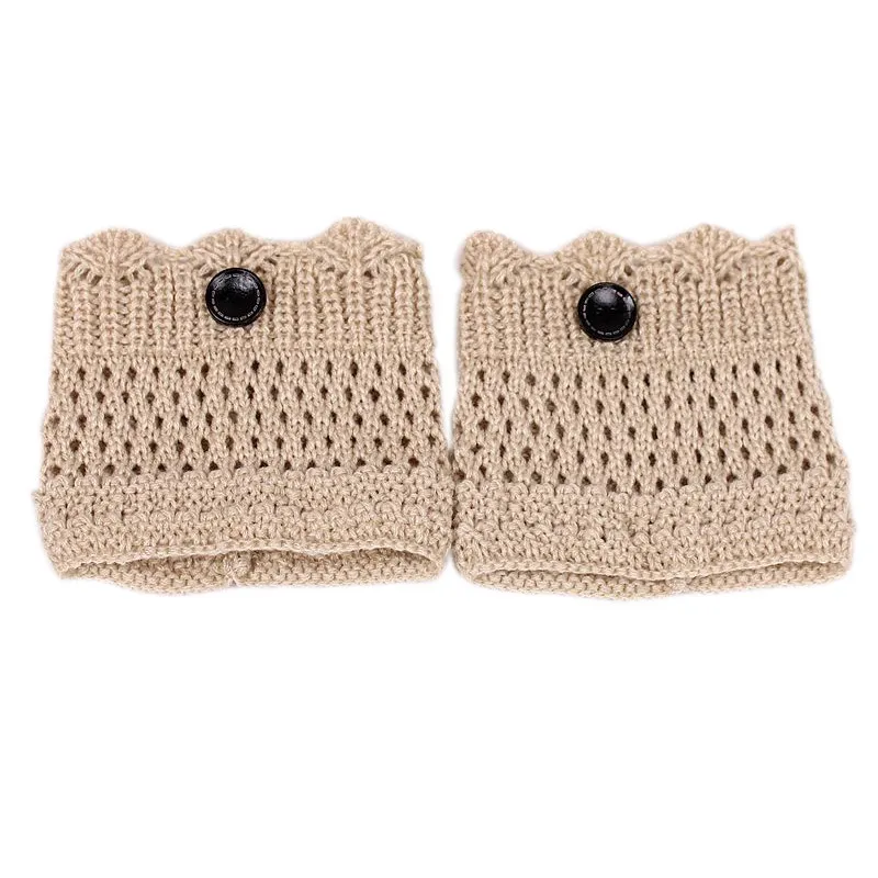 2021 г. женские модные короткие вязаные гетры с пуговицами на осень-зиму ботинки