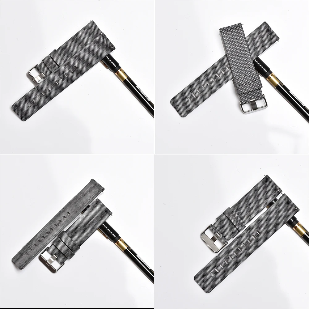 BEAFIRY Quick Release Strap 18mm 20mm 22mm 24mm Breathable Woven Nylon Watch Band Lightweight  Canvas Watchband Different Colors