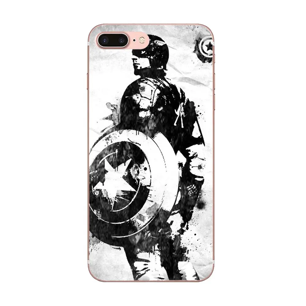 as picture Чехол-накладка для мобильного телефона из ТПУ герой Marvel Капитан Америка оружие-щит для Xiaomi Redmi Note 2 3 3 S 4 4A 4X5 5A 6 6A Pro Plus - Цвет: as picture