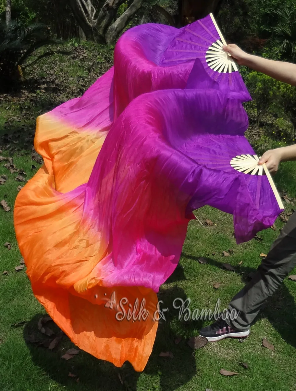 Шелковая Веер вуаль для танца живота 1 5 м * 0 9 (59*35 дюймов) комплект|fan veil|silk fan veilsbelly