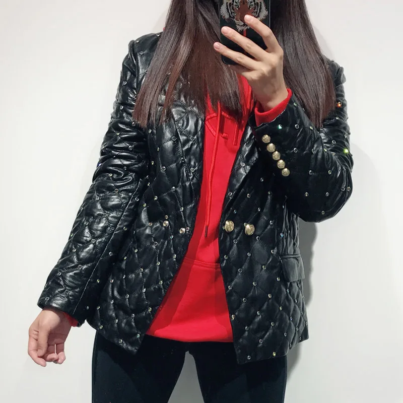 Дамы натуральной кожи blazer Женские Натуральная кожа куртка