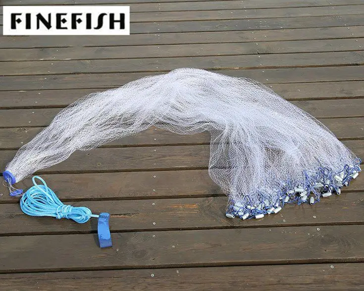 Мелкая сетка Finefish американская кастинговая сеть уличная рыболовная Тянущая