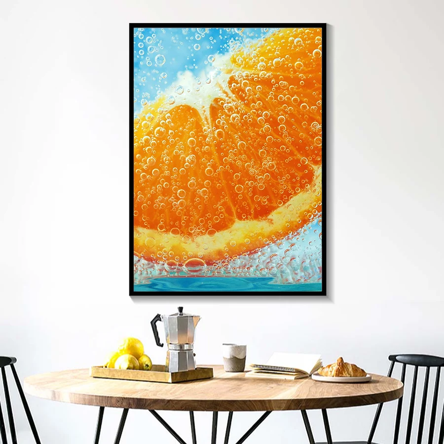 Картины Kitchen Pop Art с фруктами на холсте, печать на стену лимон, апельсин, постер для обеденной комнаты, декорация.