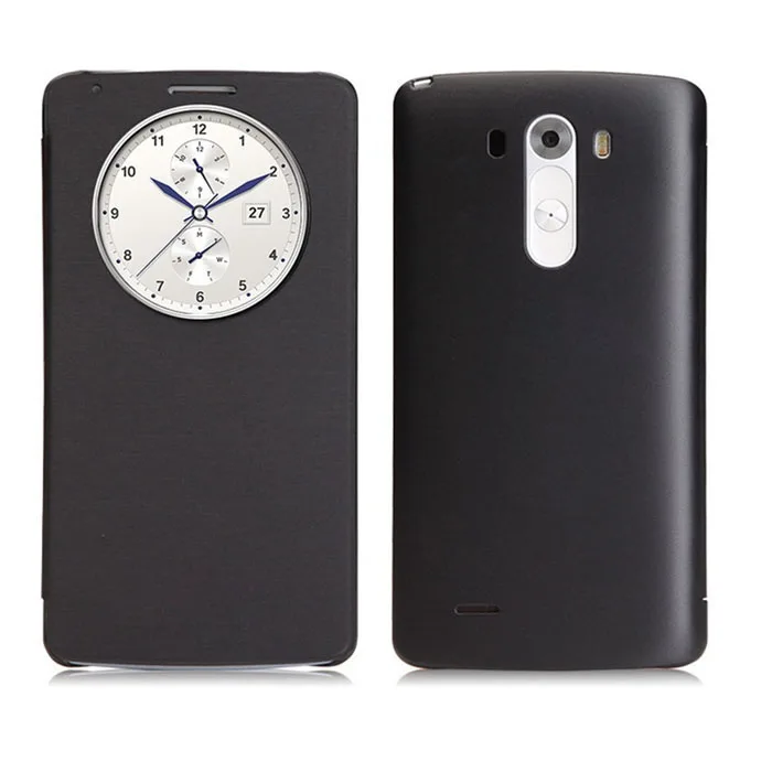 Fetile Горячая тонкий Быстрый круглое окно кожаный флип чехол для LG G3 D850 D855 VS985 хороший