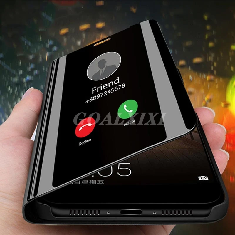 Clear View Smart Mirror Flip Phone Case For Sony Xperia XZ3 XZ4 Leather Stand Cover XZ 3 4 Full |