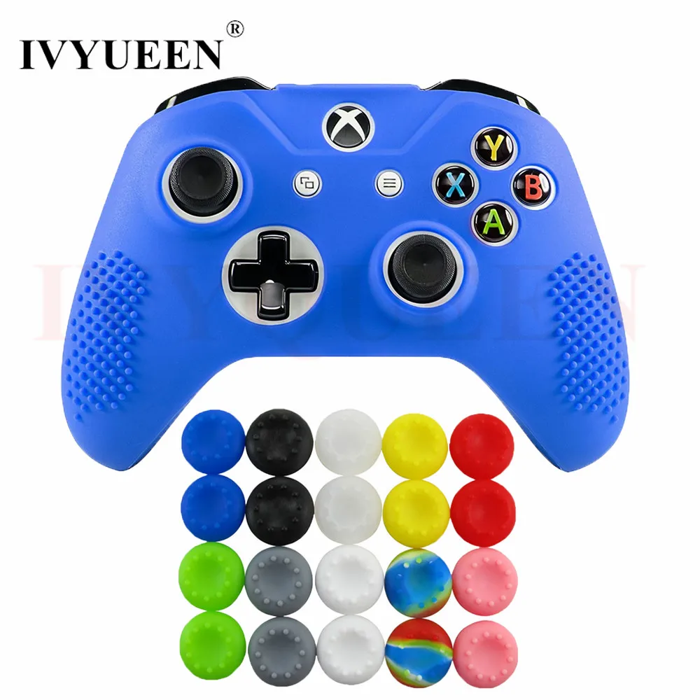 Силиконовый чехол IVYUEEN для геймпада Xbox One X Slim и 20 шт. колпачков аналоговых стиков| |