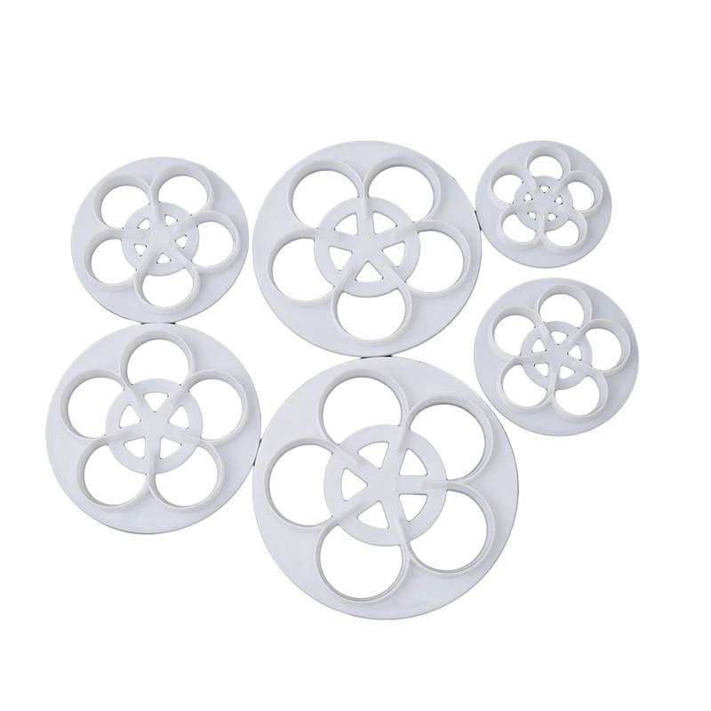 New Arrival DIY Decorating Mold 6Pcs/set Rose Flower Cookie Fondant Cake Cutter Creative Design Paste Sugarcraft Hot Sale | Дом и сад