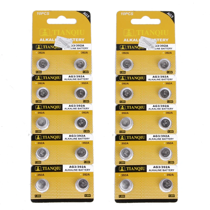 20 шт 1,5 V AG3/392A LR41 SR41 392 SR41SW щелочной аккумулятор Кнопка Батарея