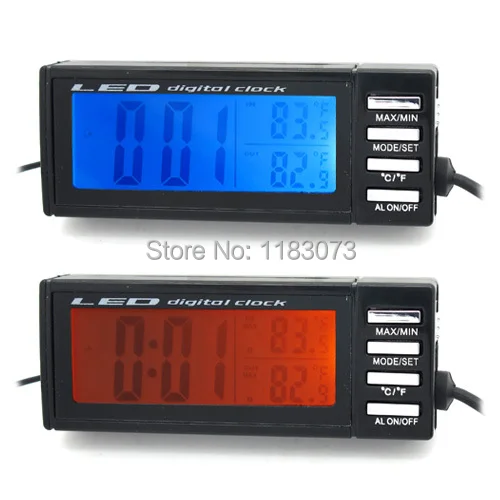 Новый автомобильный цифровой термометр с жк-дисплеем 12 в постоянного тока