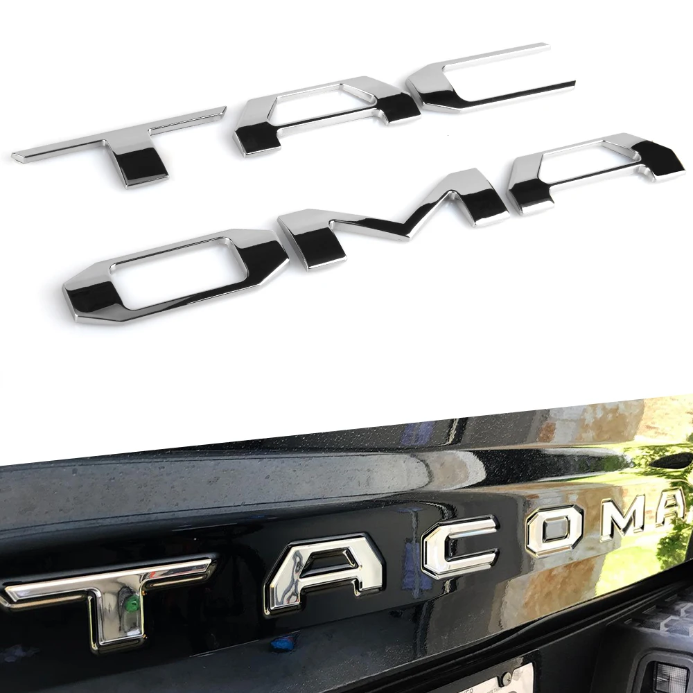 

Новинка для Toyota Tacoma 2016 2017 2018 2019 2020 задняя дверь 3D буква Обложка эмблема значок автомобильные стикеры Стайлинг автомобильные аксессуары накл...