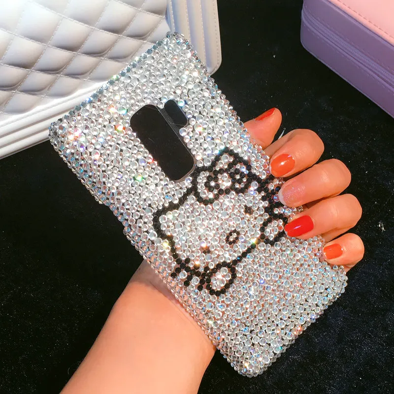 Для samsung S9/S9 +/S9 плюс полный горный хрусталь случае Hello kitty Алмазный Обложка| |