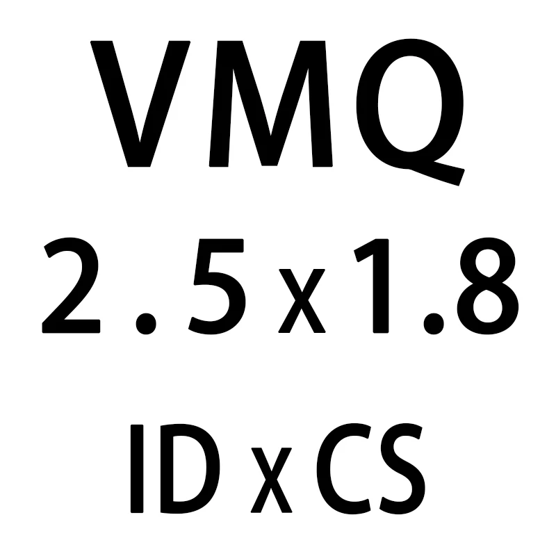 10 шт./лот силиконовые кольца из силикона/VMQ-хомут с круглым воротником для мальчиков и девочек 1,8 мм Толщина ID1.8/2/2,5/2,8/3,15/3,55/3,75/4,5/5 мм резиновое уплотнительное кольцо уплотнение прокладка - Цвет: ID2.5mm