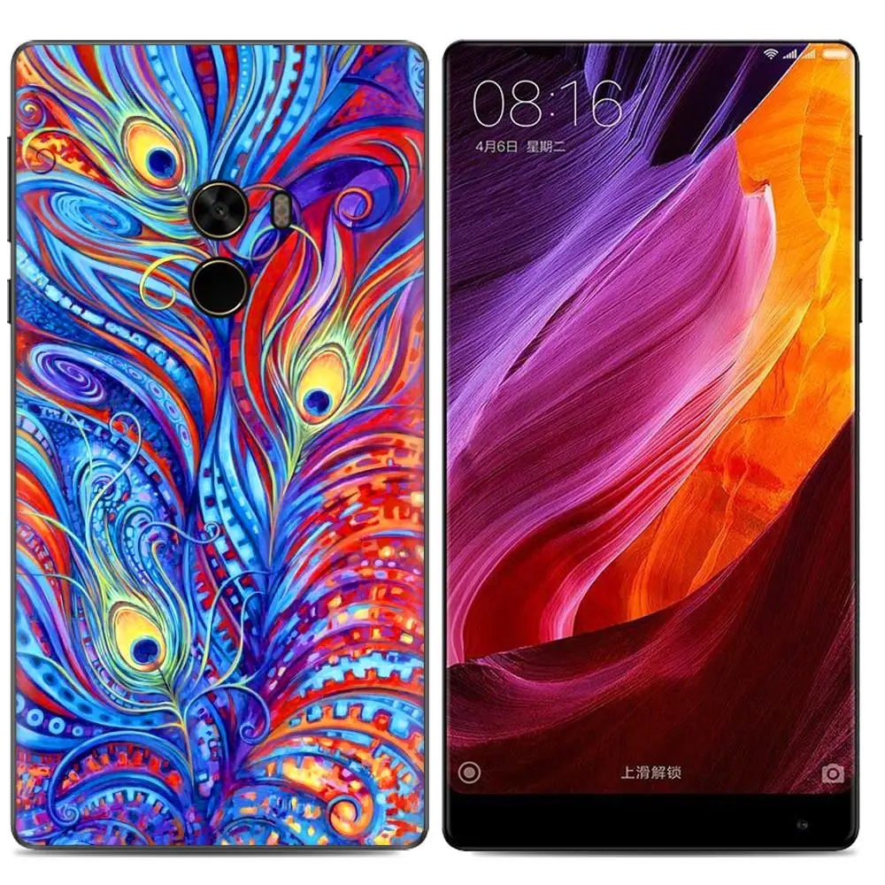 Soft Phone Case For Xiaomi Mix 2 5.99-inch Stylish Design Colorful Painted TPU Silicone Back Cover |