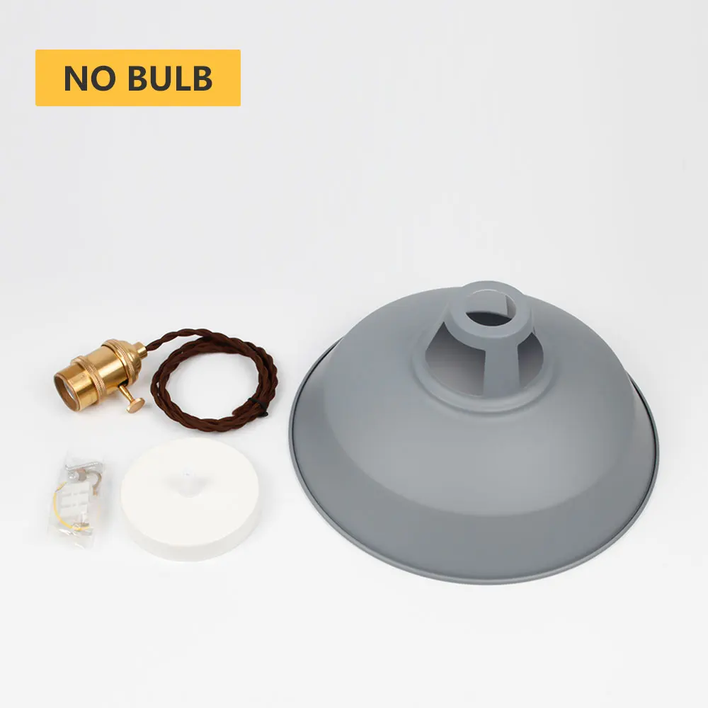 Gray No Bulb 2 шт. подвесной светильник, современный подвесной светильник, несколько цветов светильник, Лофт подвесной светильник, ручки выключатели, Цоколь E27, для дома и магазина - Цвет корпуса: Gray No Bulb