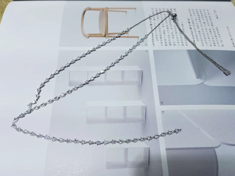 Роскошное длинное ожерелье HIBRIDE в европейском стиле женское ювелирное изделие с