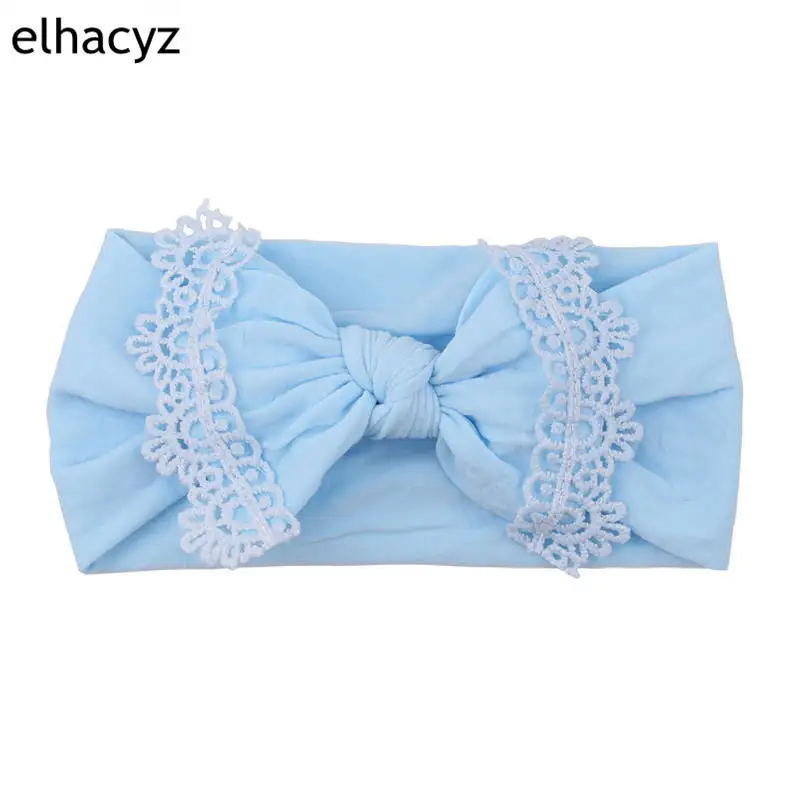 1 шт. новые милые широкие нейлоновые повязки на голову с кружевной отделкой