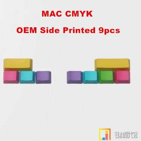 Mac add on RGBY mechanical keyboard add-on kit PBT keycap command option cap OEM - Цвет: Серый